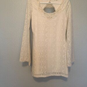 60s Style White Lace Dress